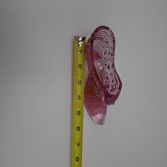 Fenton Pink Glass Shoe Slipper Daisy Button Decorative Collectible Vintage - Picture 8 of 11